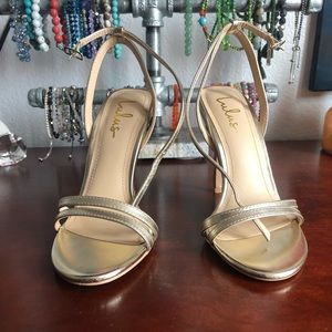 Lulus strappy gold sandal
